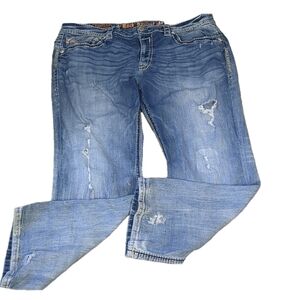 ROCK revival Fergus straight distressed jeans size 44. Big and tall